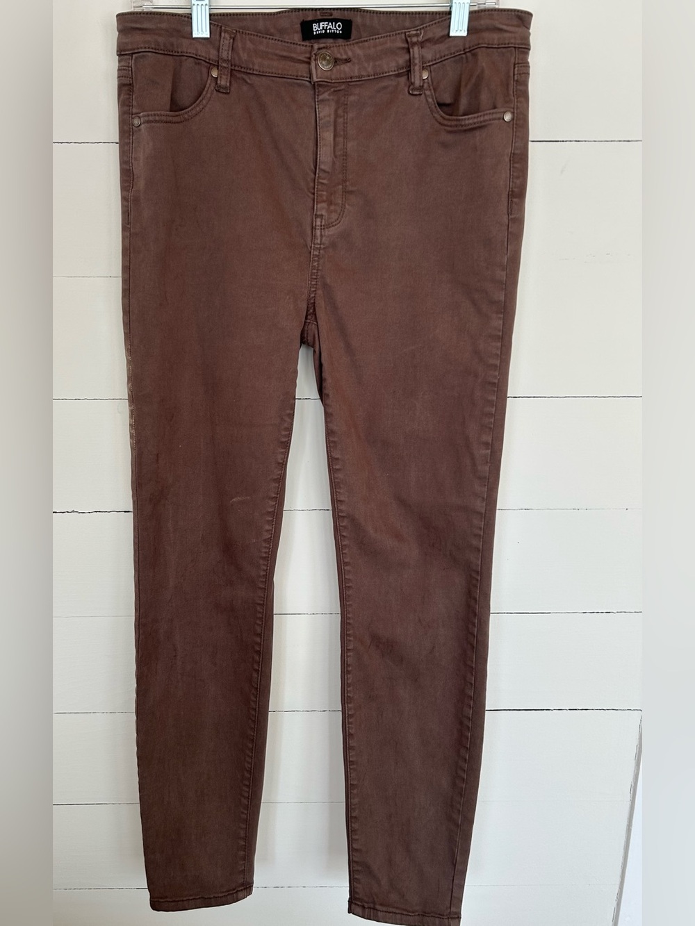 Buffalo David Bitton Women's Brown Skinny Jeans -Rich Chocolate Tone. Size 10/30